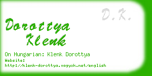 dorottya klenk business card